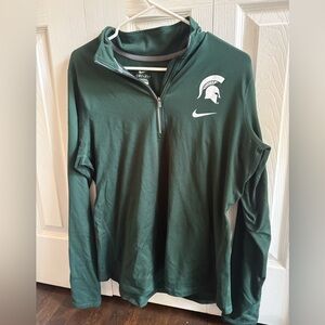 Nike Dri-FIT Green Michigan State Spartan Quarter-Zip Pullover